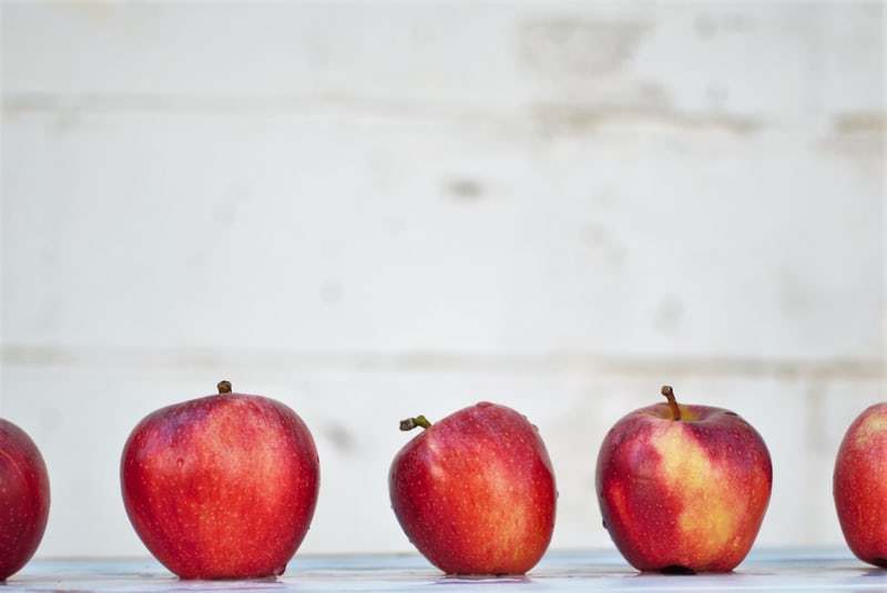 Apples on countertop 