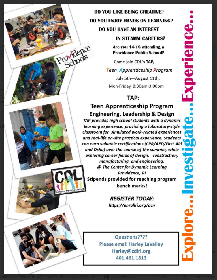 Teen Apprenticeship