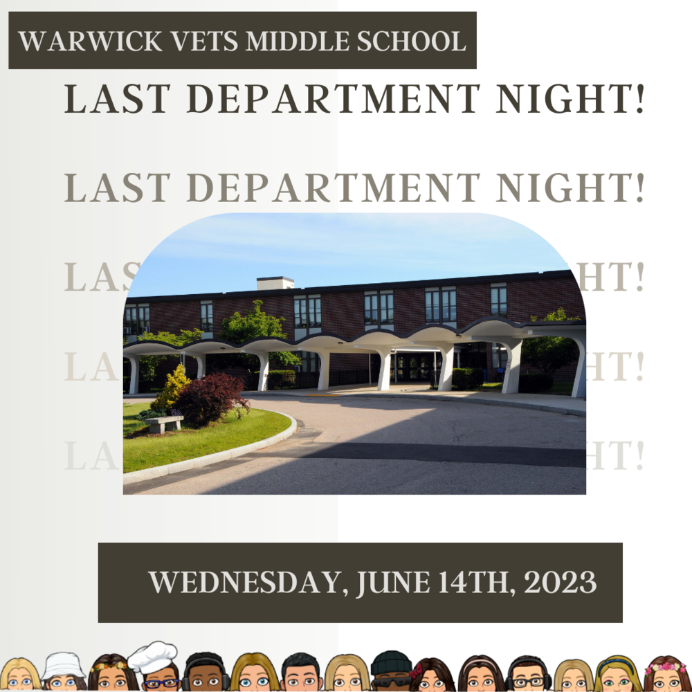 Wednesday, June 14th - the LAST Department Night