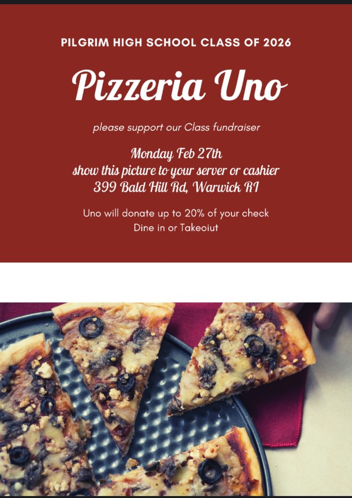 Pizzeria UNO coupon for 20% to class of 2026