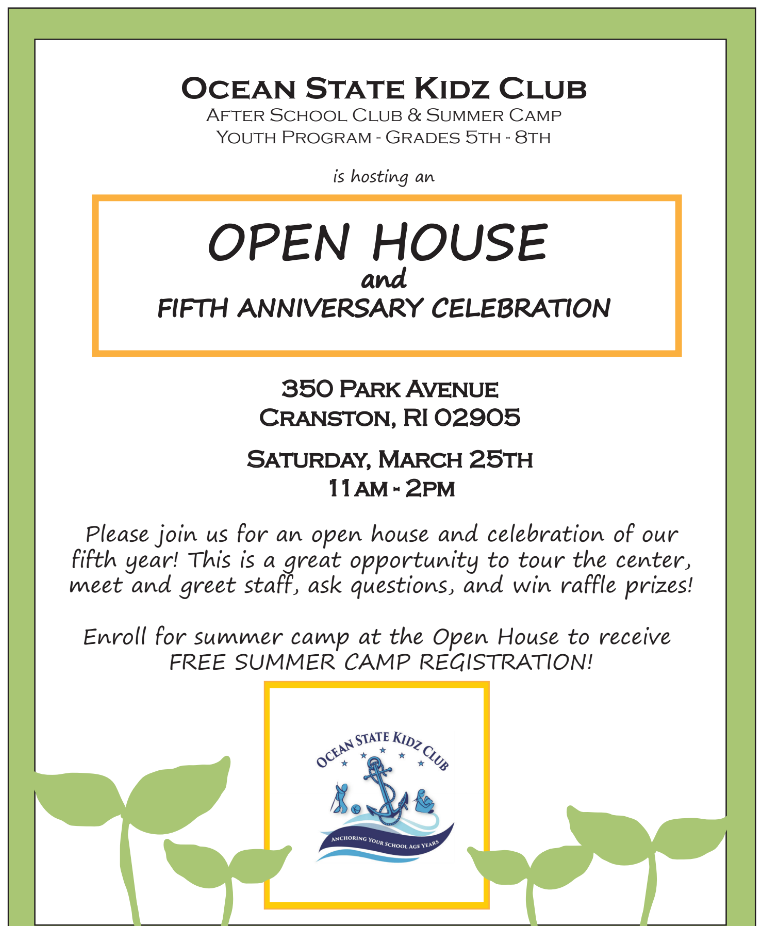 Ocean State Kidz Club Open House