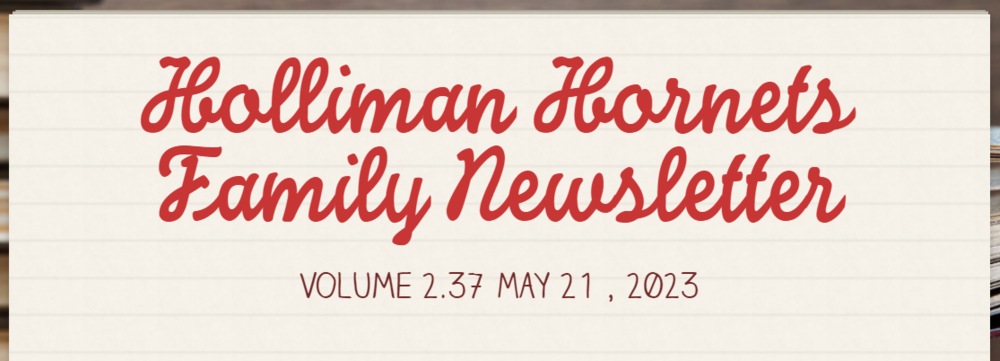 Holliman Hornets Family Newsletter