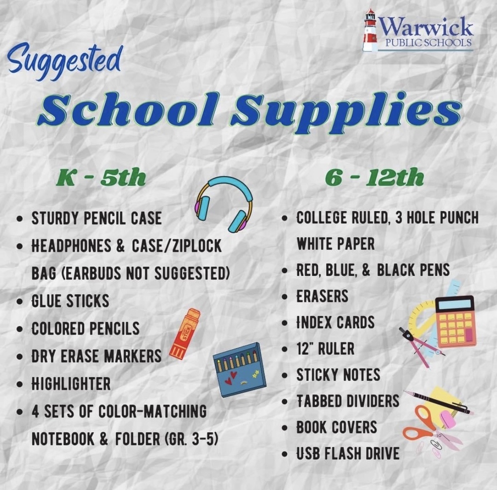 School Supplies Cedar Hill Elementary