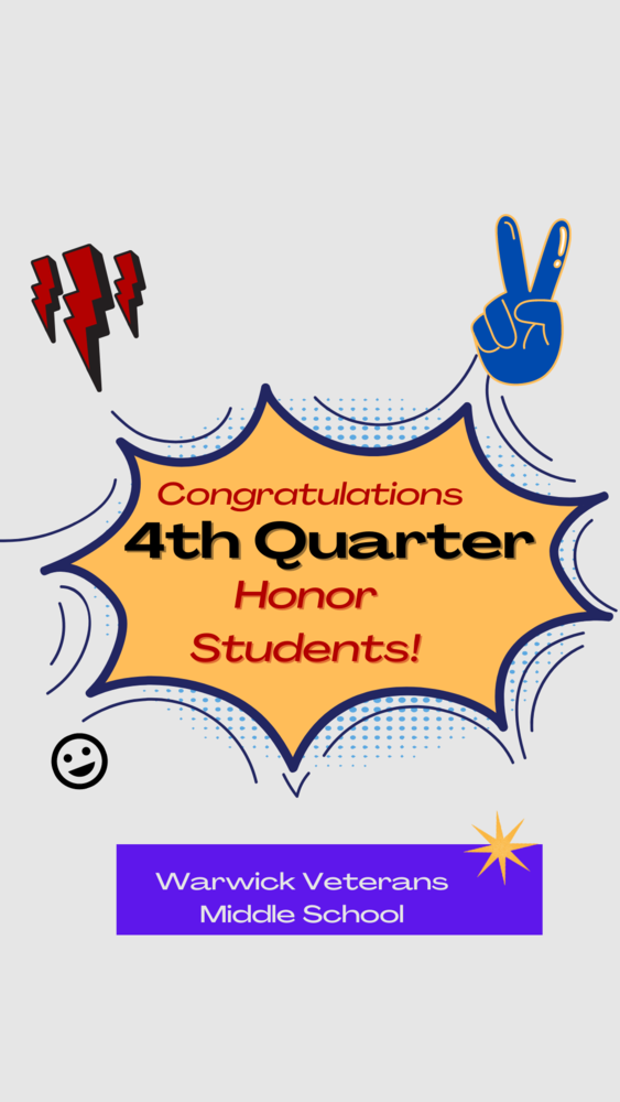 Congratulations to our students who achieved Honors 4th Quarter!