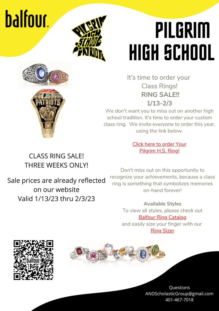 Flyer for PHS Class Rings