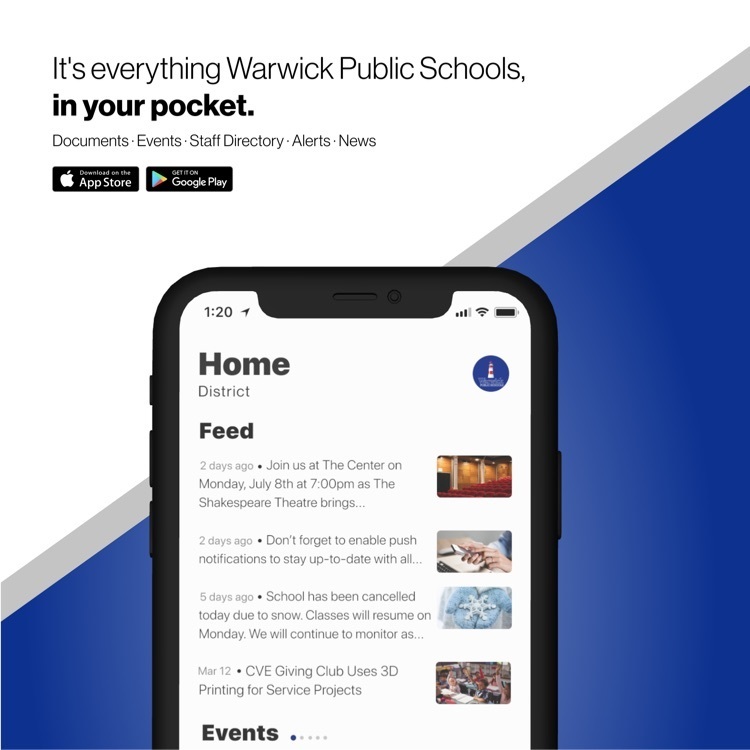 it’s everything Warwick public schools in your pocket 