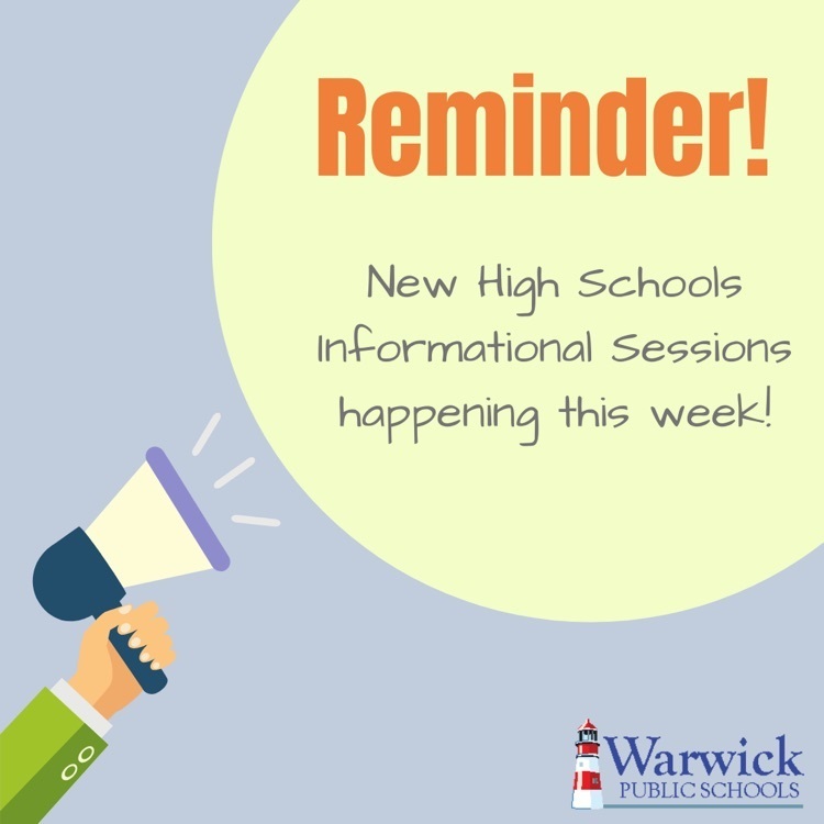 Reminder! new high schools informational sessions happening this week