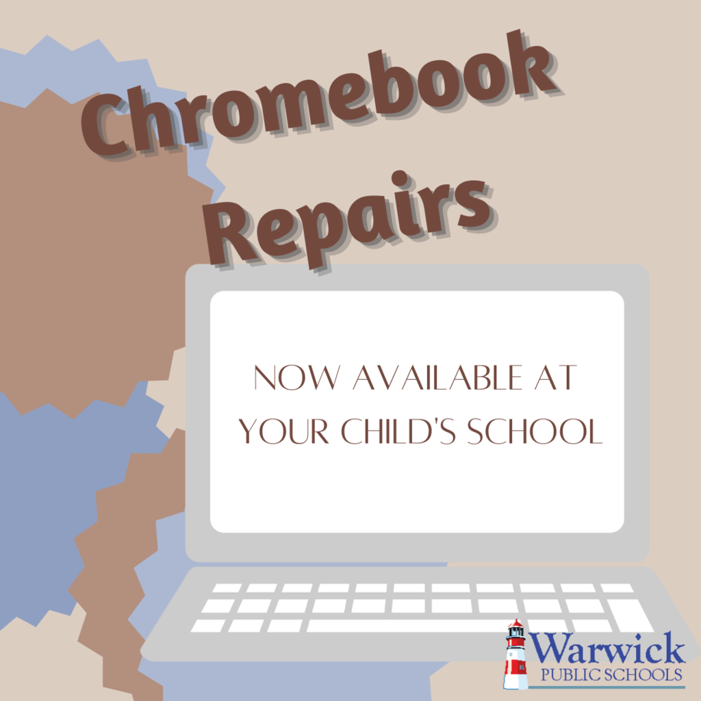 chromebook repairs now available at your child's school, computer graphic, wps logo