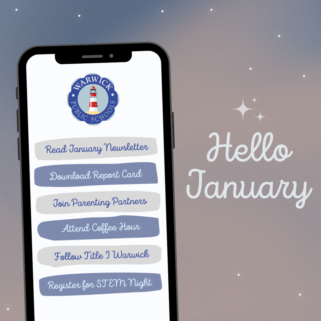 "hello january" cell phone screen