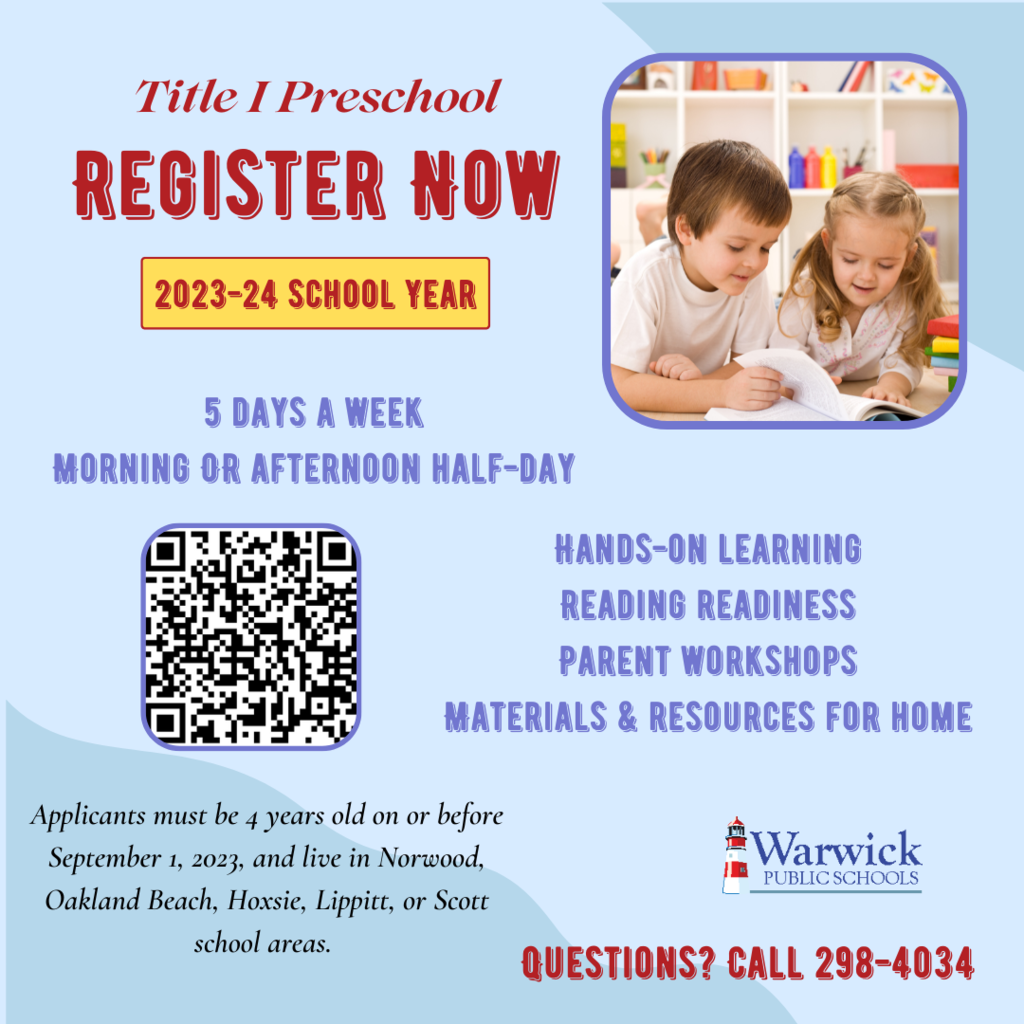 title i preschool for the 2023-34 school year, registration is available now https://docs.google.com/forms/d/1owngdSMNbwQjkWhD0-EbOOPH3730SQaMXPEt94FO08s/viewform?edit_requested=true