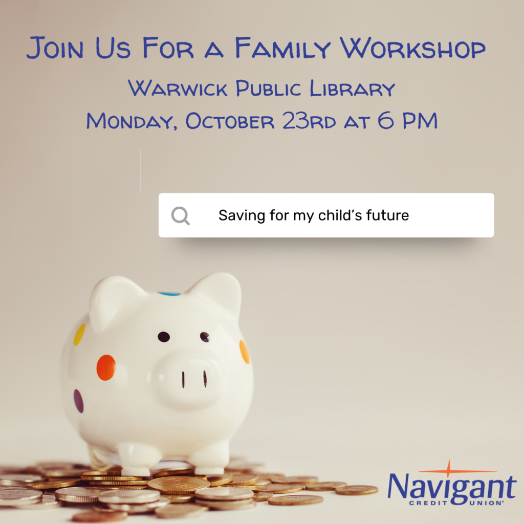 join us for a family workshop at wpl 10/23 at 6 pm